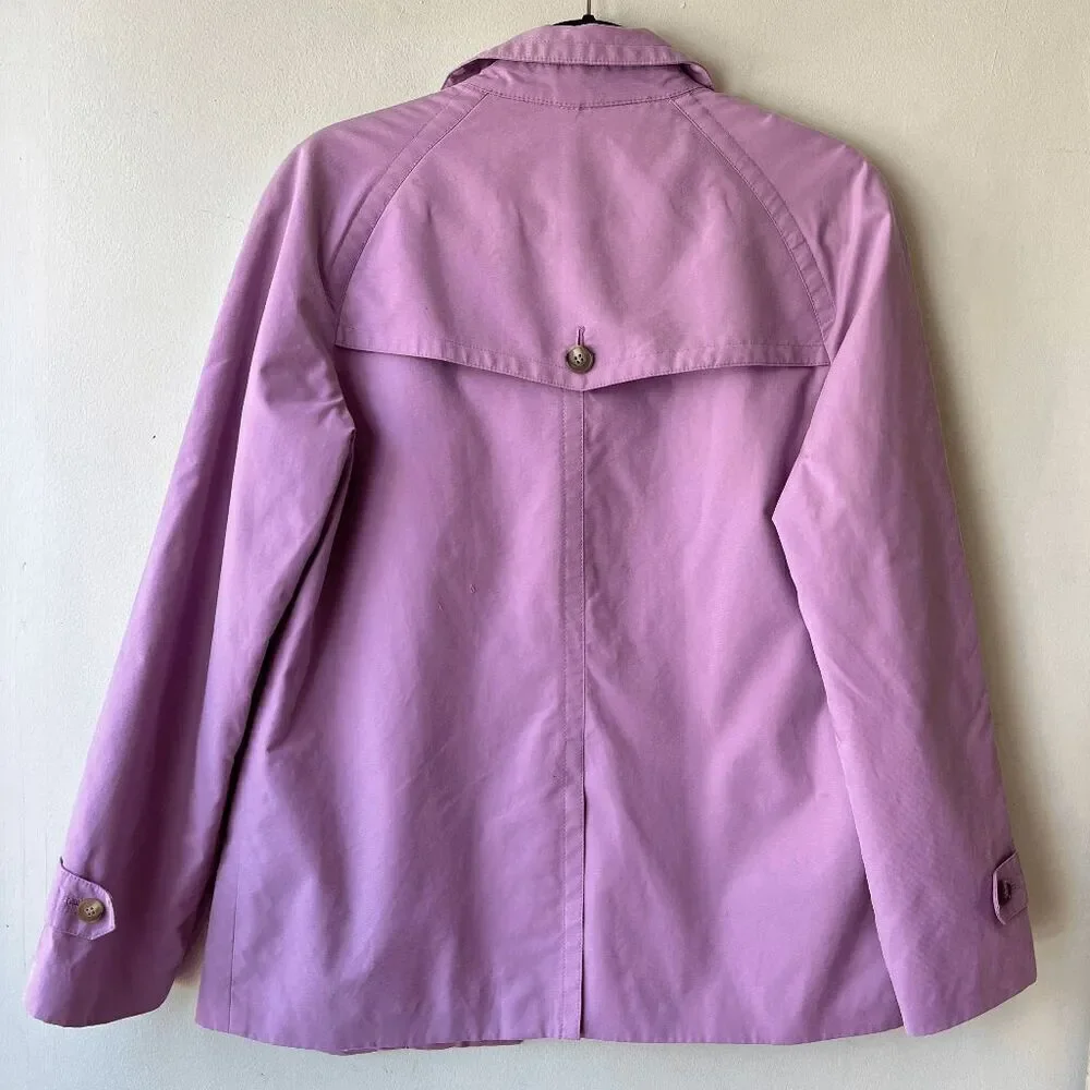 Vintage Y2K Charter Club Lilac Jacket 70s Style Preppy Oversized Collar M